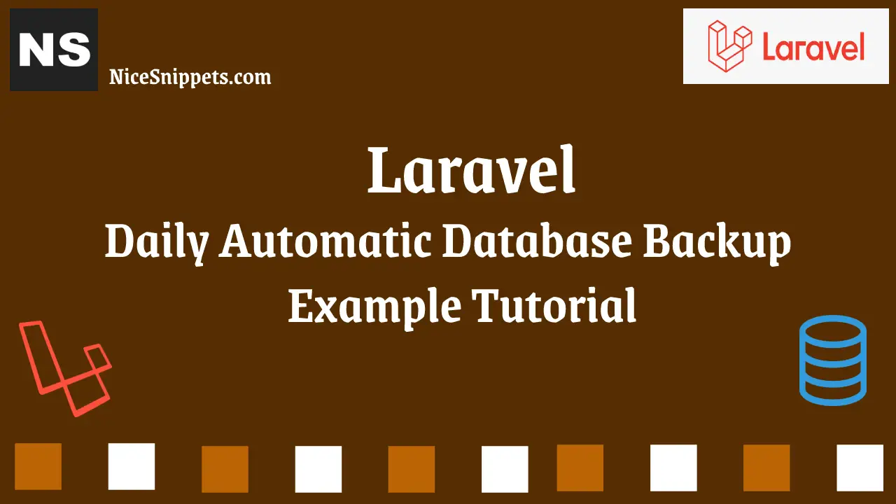 Laravel Daily Automatic Database Backup Example Tutorial